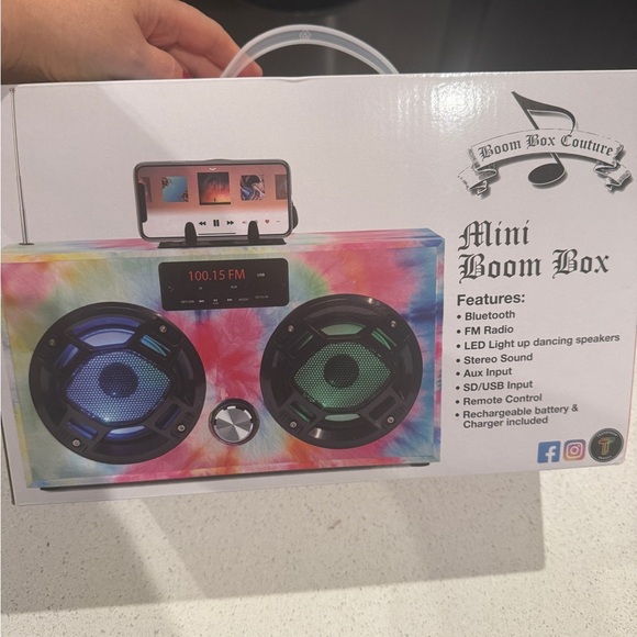 Tie-Dye Mini Boombox - Picture 4 of 6